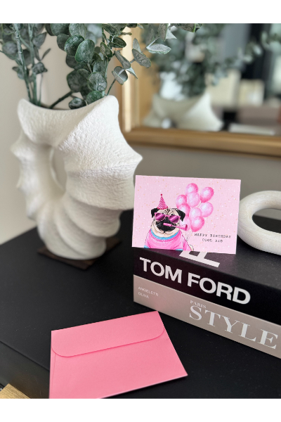 Greeting Card - Cool Party Pug